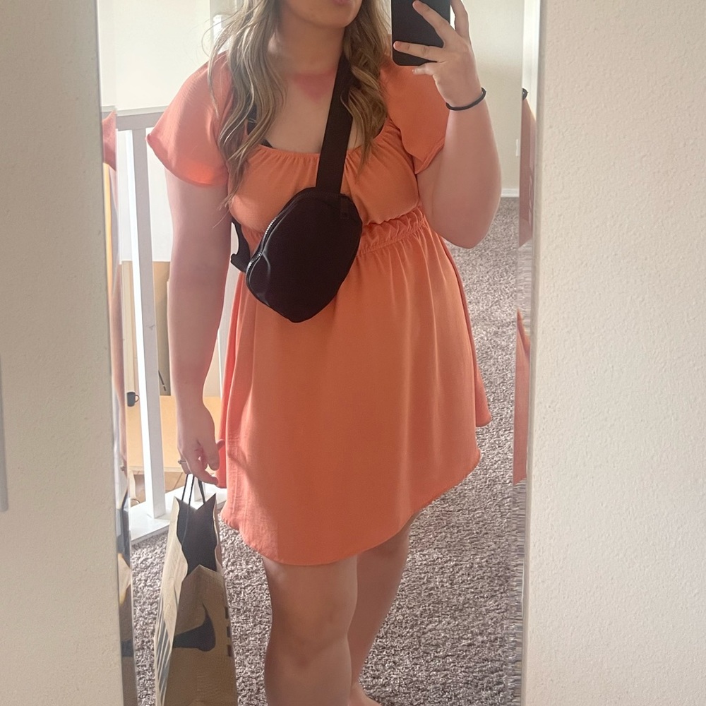 Pastel Orange Spring Dress - Picture 4 of 4